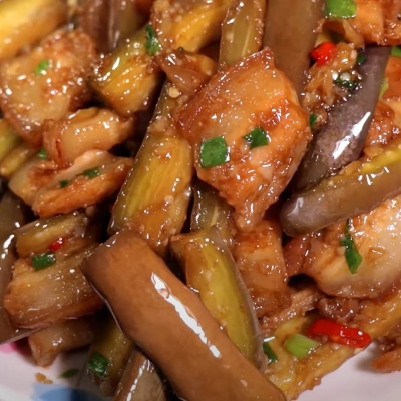 Bước 4 Thành phẩm Cà tím xào thịt ba chỉ