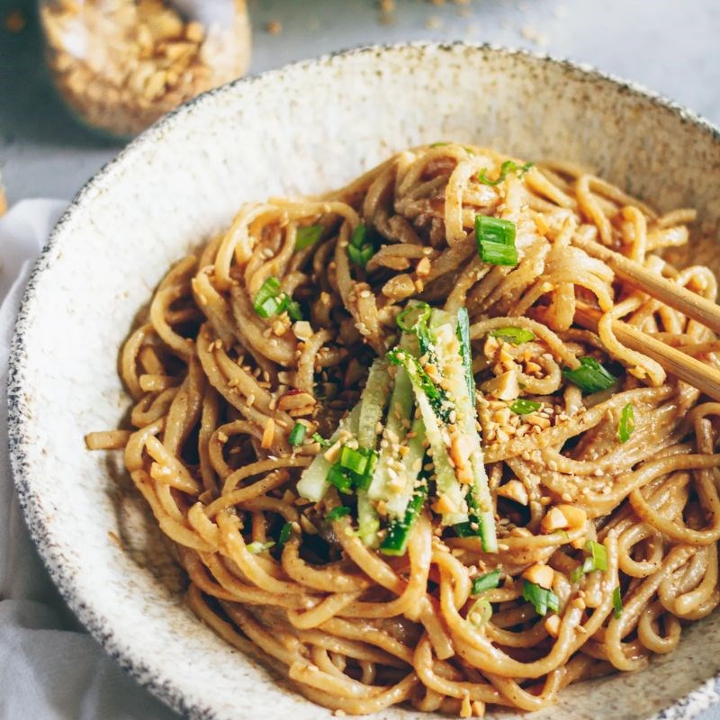 Bước 4 Trộn mì Nước sốt mè rang ăn mì trộn