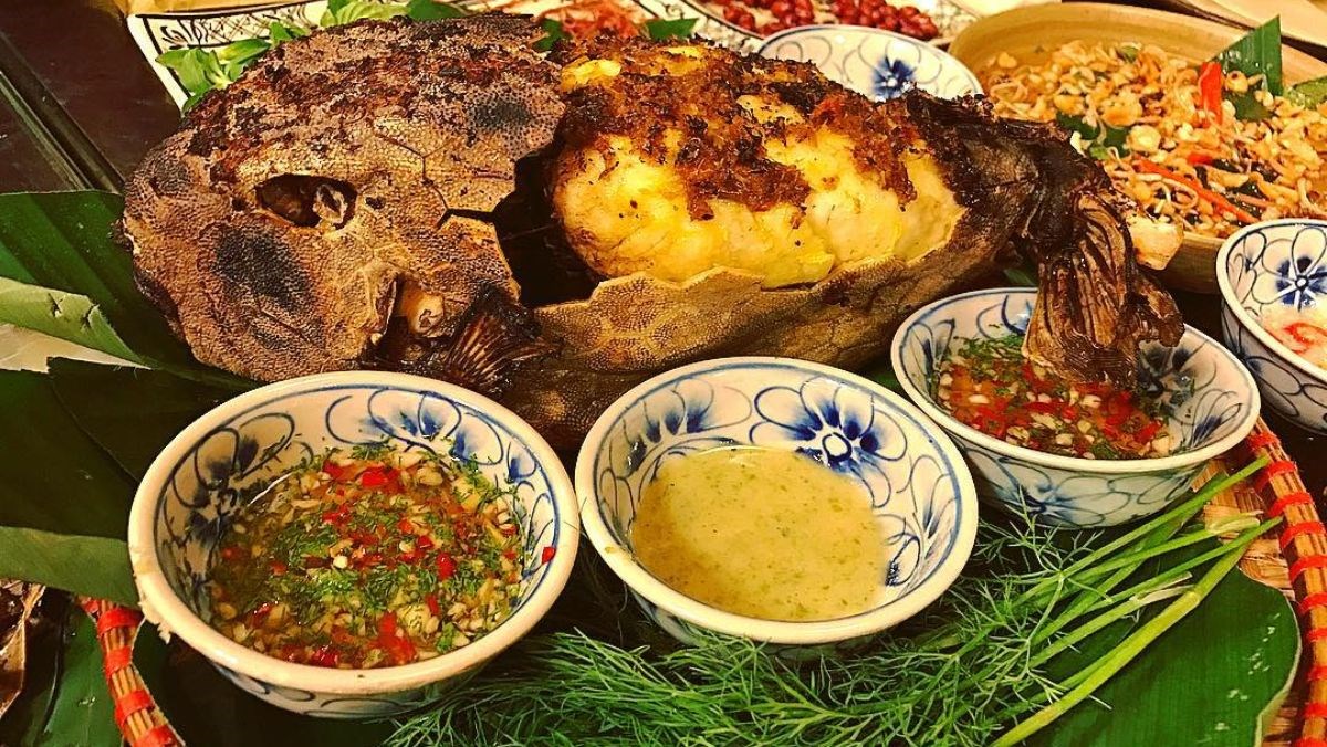 Cá bò hòm nướng