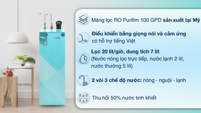 M&aacute;y lọc nước RO n&oacute;ng nguội lạnh Karofi KAD-N91 10 l&otilde;i