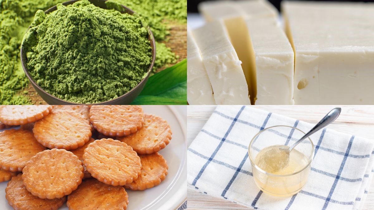 Nguyên liệu món ăn bánh sinh nhật matcha