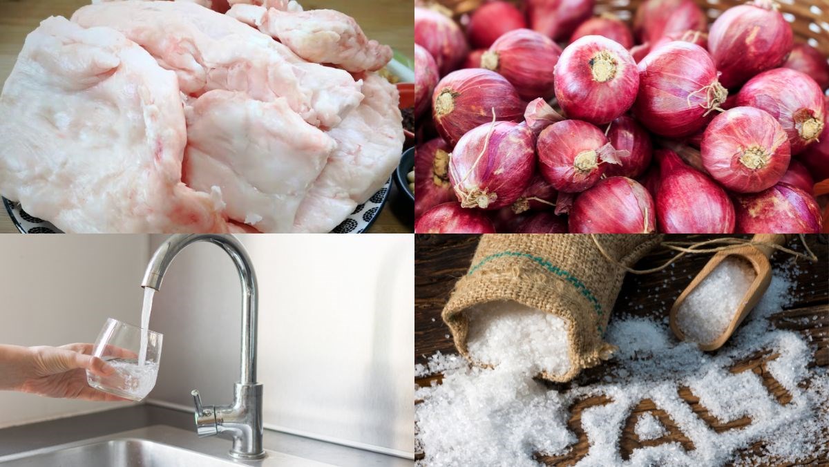 Nguyên liệu món ăn cách thắng mỡ heo