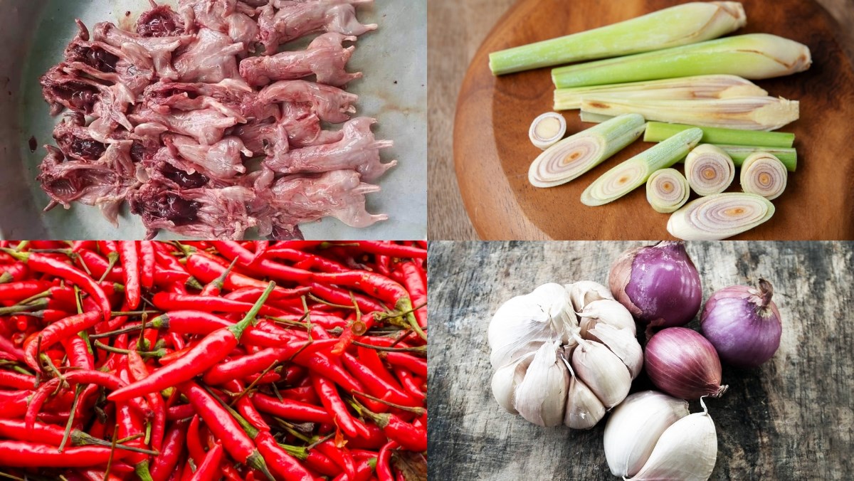 Nguyên liệu món ăn 2 cách làm chuột chiên nước mắm, chuột chiên sả ớt