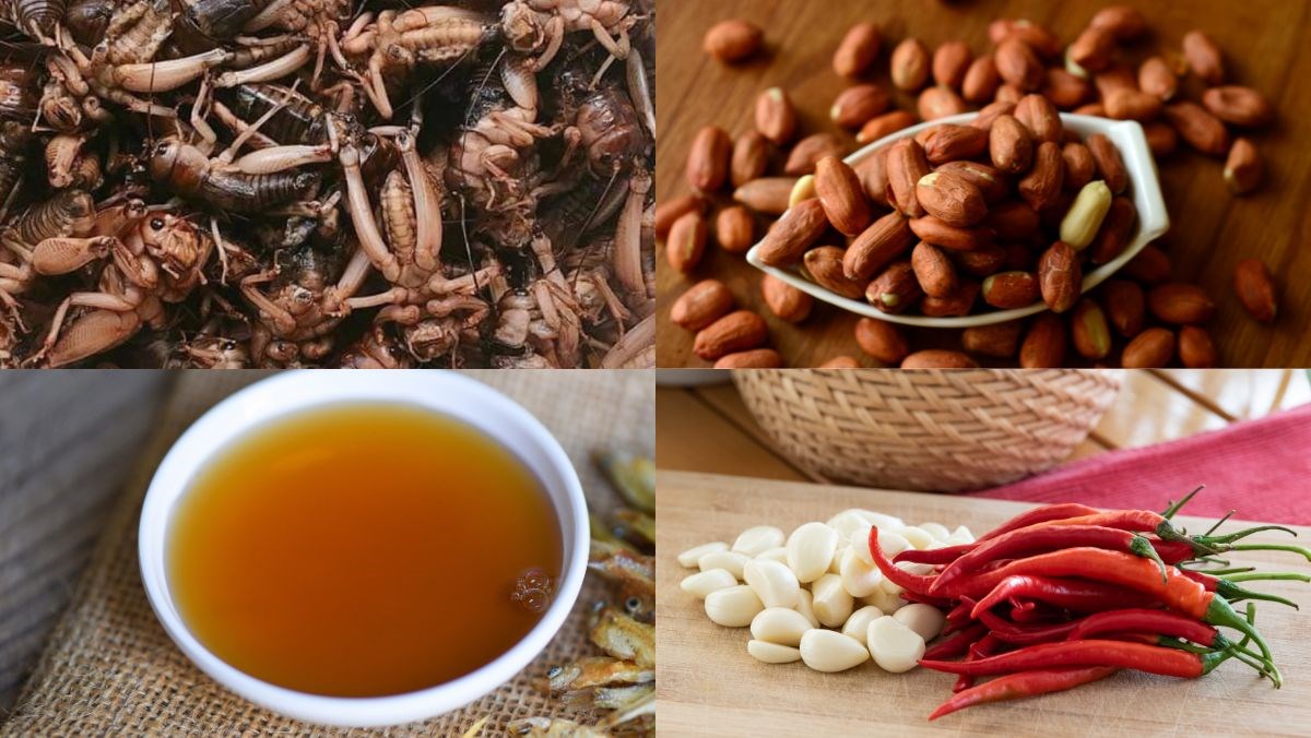 Nguyên liệu món ăn dế chiên nước mắm