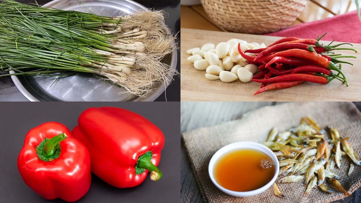 Nguyên liệu món ăn cách muối củ kiệu cuốn lá