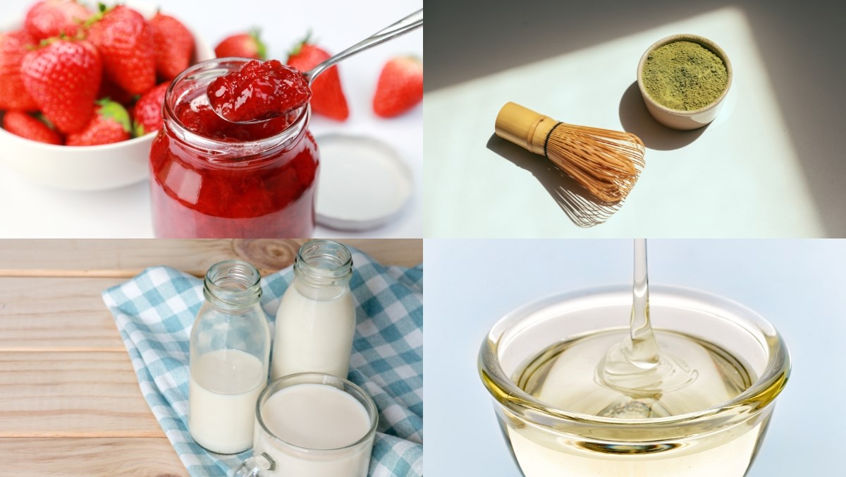 Nguyên liệu món ăn matcha dâu tây