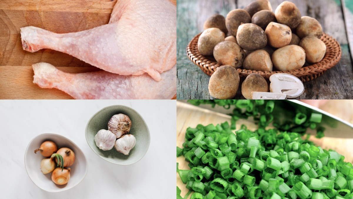 Nguyên liệu món ăn hướng dẫn sử dụng chế độ nấu cháo của nồi cơm điện tiger