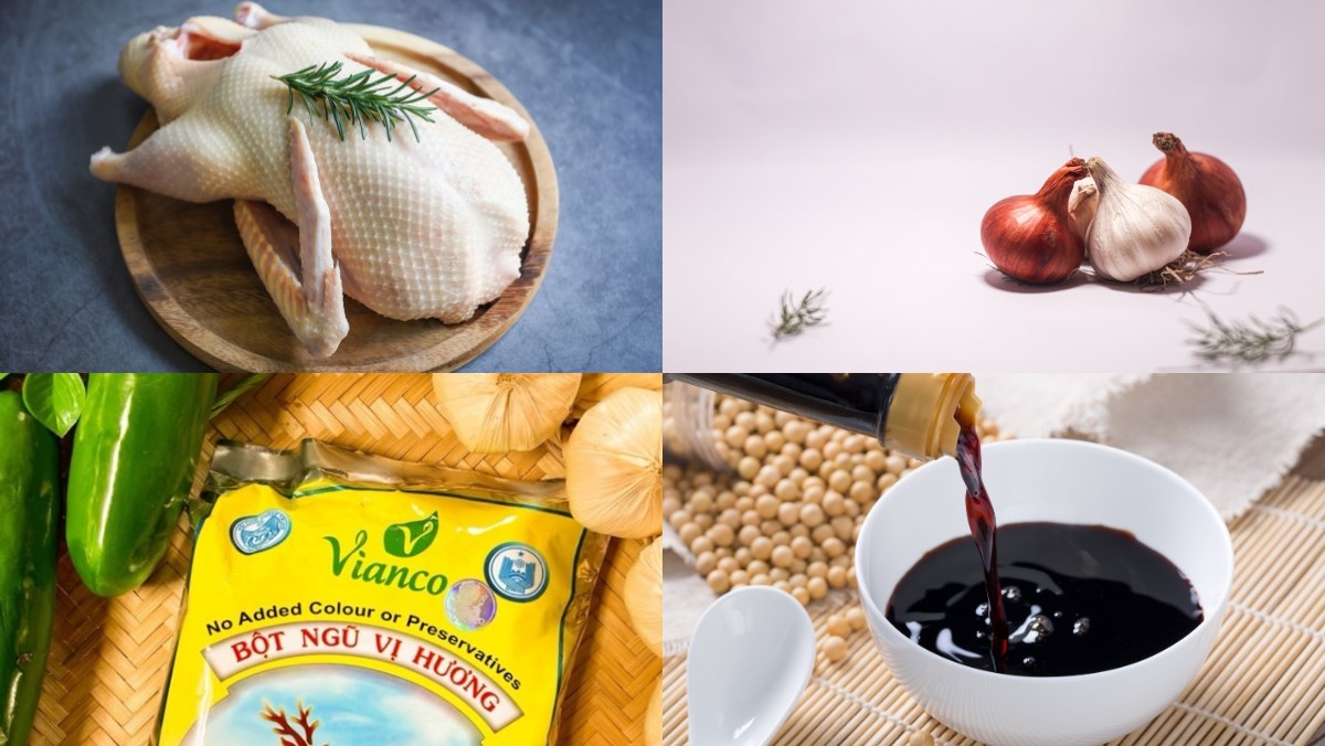Nguyên liệu món ăn cách làm vịt rô ti