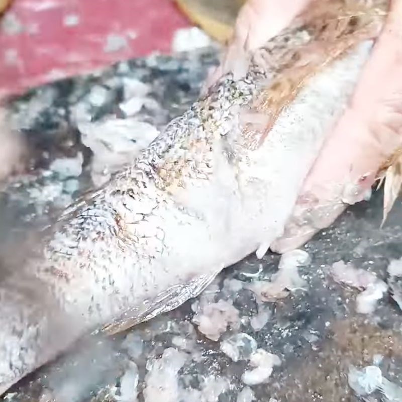 Bước 1 Sơ chế cá bống tượng Canh chua cá bống tượng