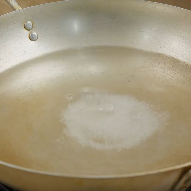 Bước 1 Chần mỡ lá Cách thắng mỡ heo