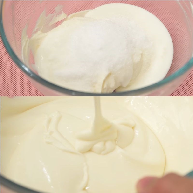 Bước 3 Làm kem cheese Bánh sinh nhật matcha