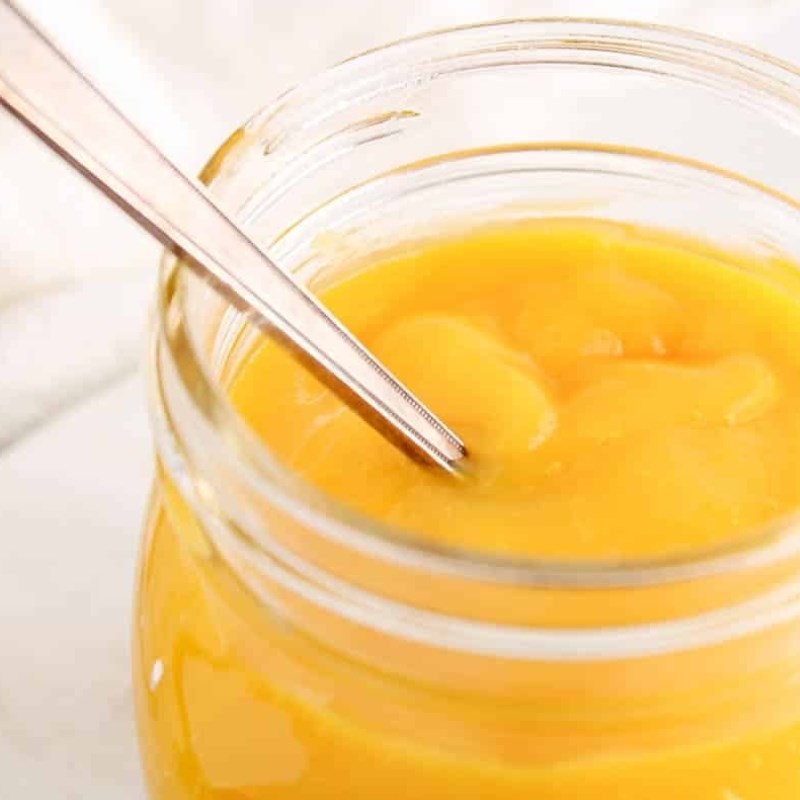 Bước 1 Làm mứt xoài Matcha xoài latte