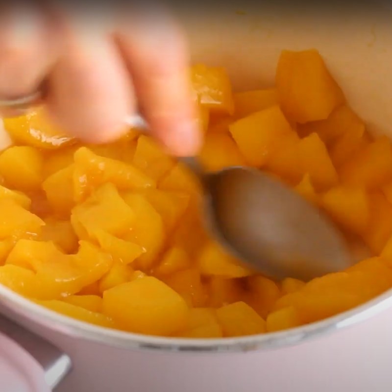 Bước 1 Làm mứt xoài Matcha xoài latte