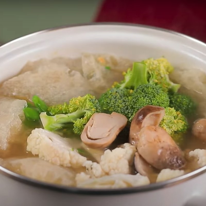 Bước 5 Nấu canh bóng mọc son Canh bóng mọc son