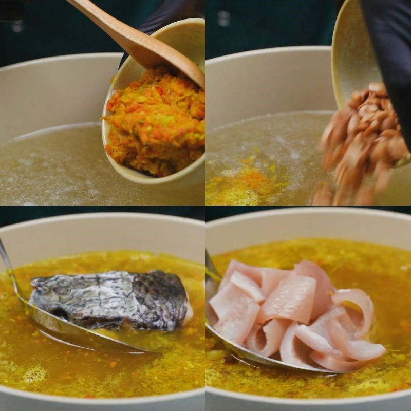 Bước 6 Nấu nước dùng Bún Xiêm Lo
