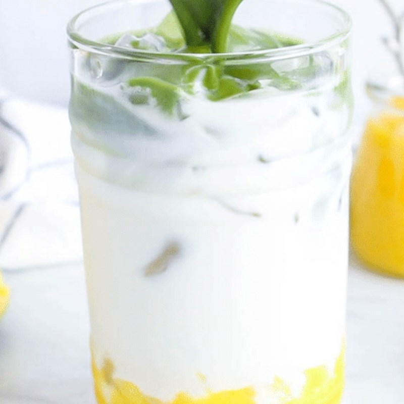 Bước 3 Pha matcha xoài latte Matcha xoài latte
