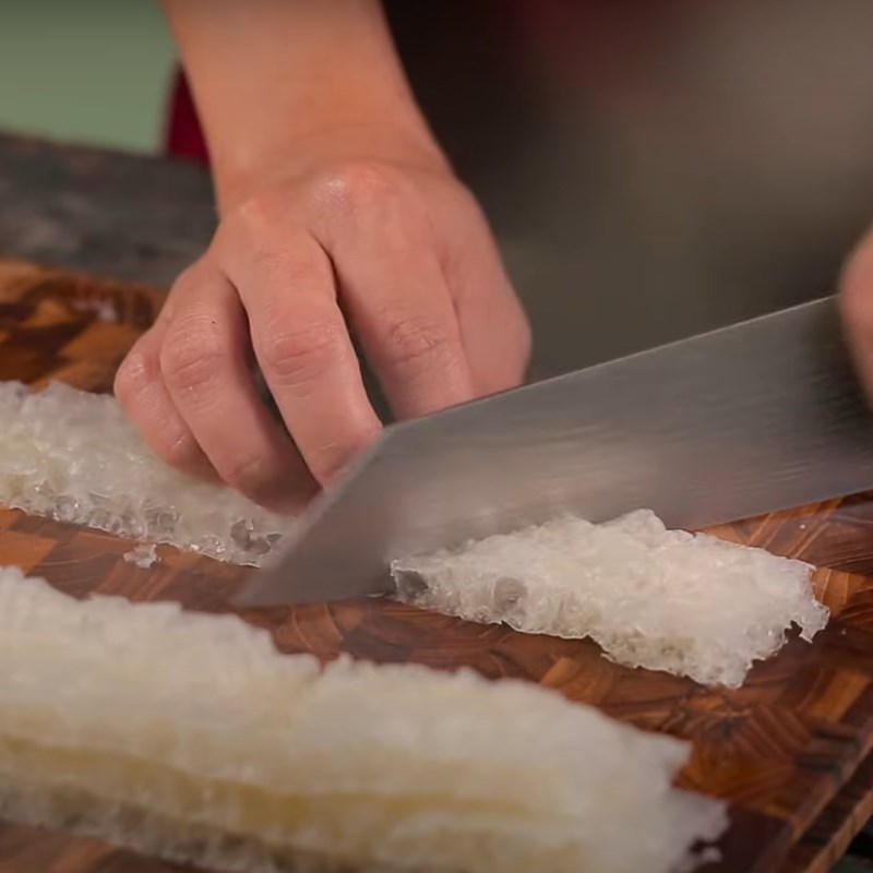 Bước 1 Sơ chế bóng bì Canh bóng mọc son