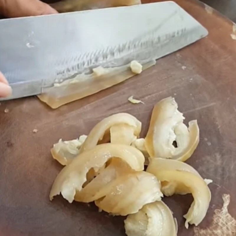 Bước 1 Sơ chế nguyên liệu Da bò xào sả ớt
