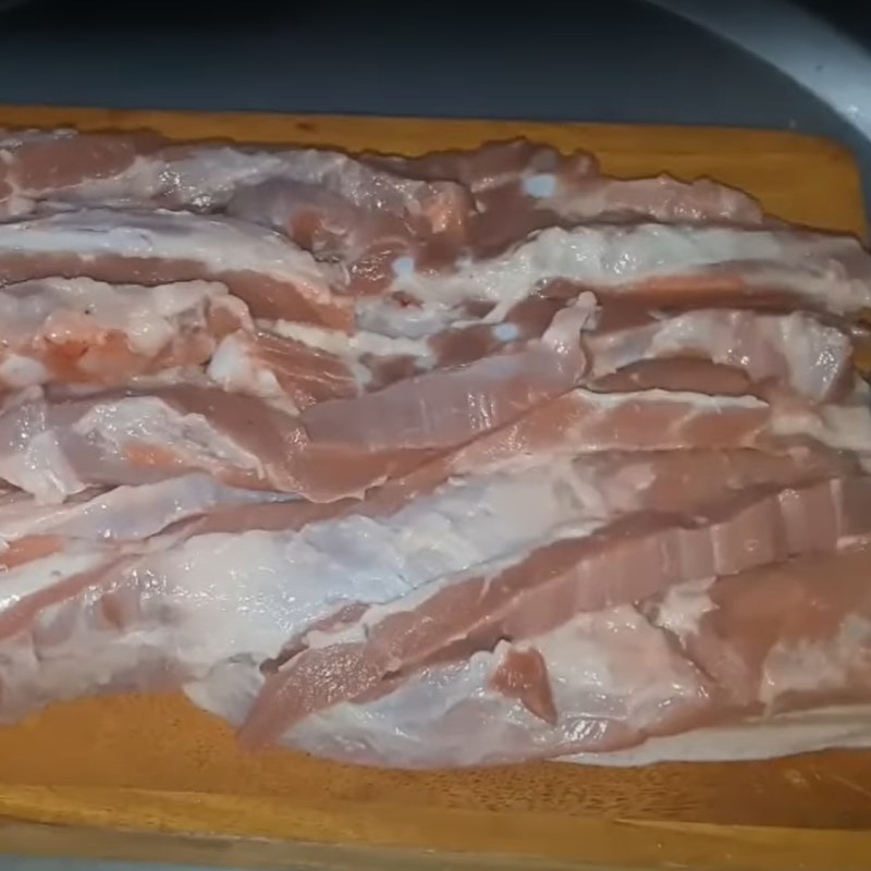 Bước 1 Sơ chế thịt lợn Giò mỡ (giò nây)