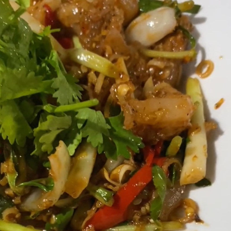 Bước 3 Thành phẩm Da bò xào sả ớt