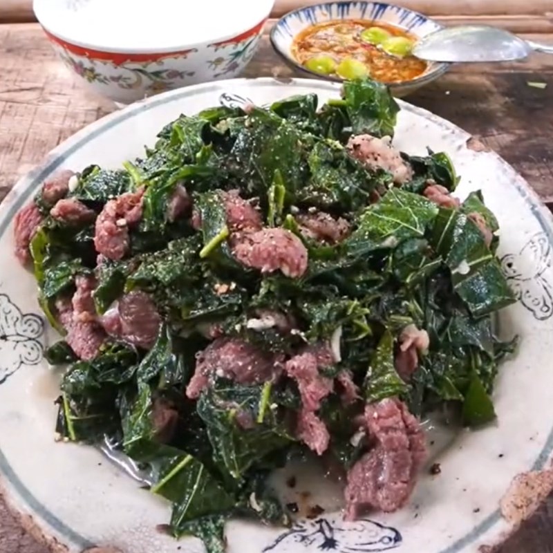 Bước 4 Thành phẩm Lá cách xào thịt bò