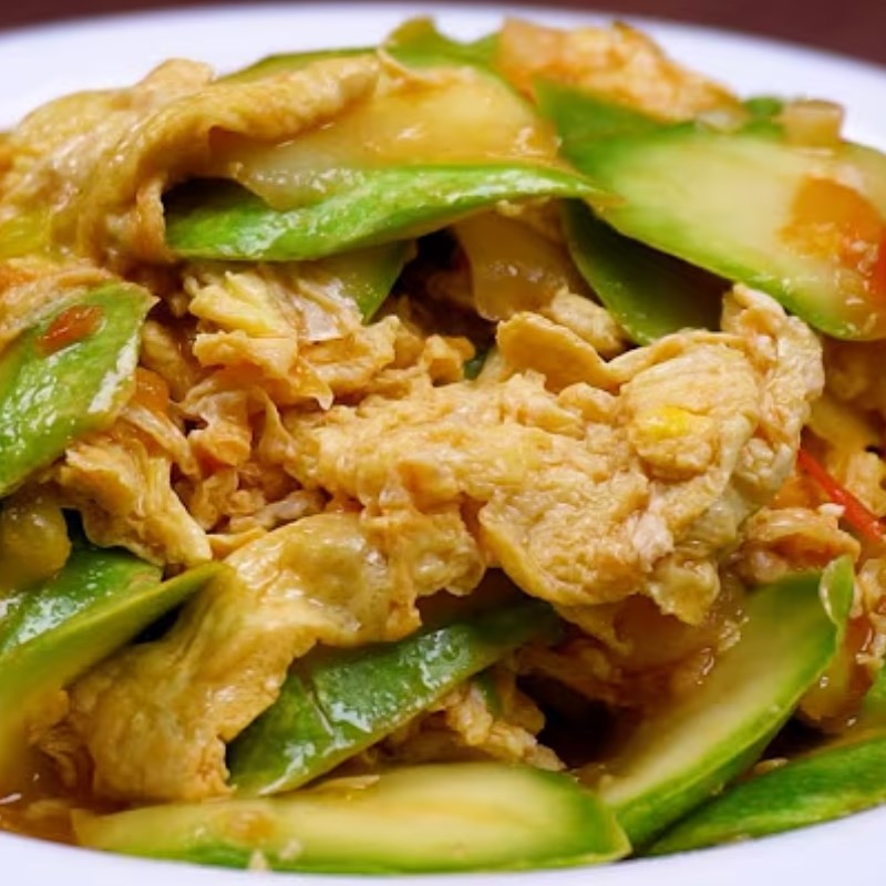 Bước 4 Thành phẩm Bí ngòi xào trứng