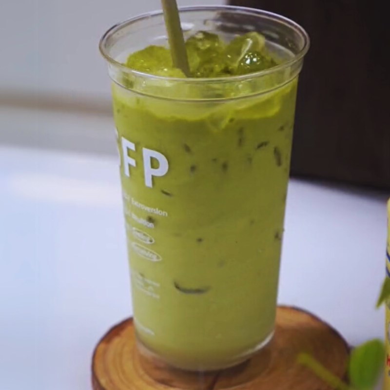 Bước 3 Thưởng thức Matcha sữa gấu