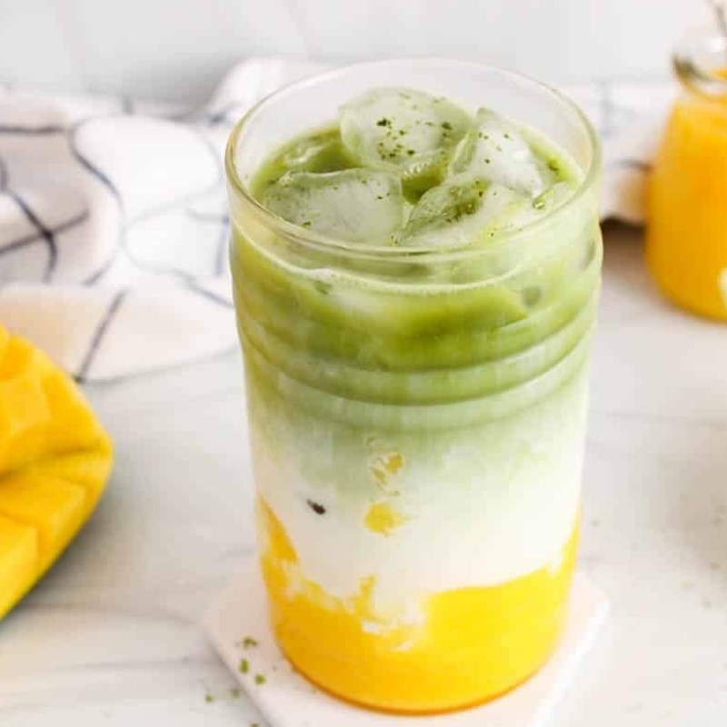 Bước 4 Thưởng thức Matcha xoài latte