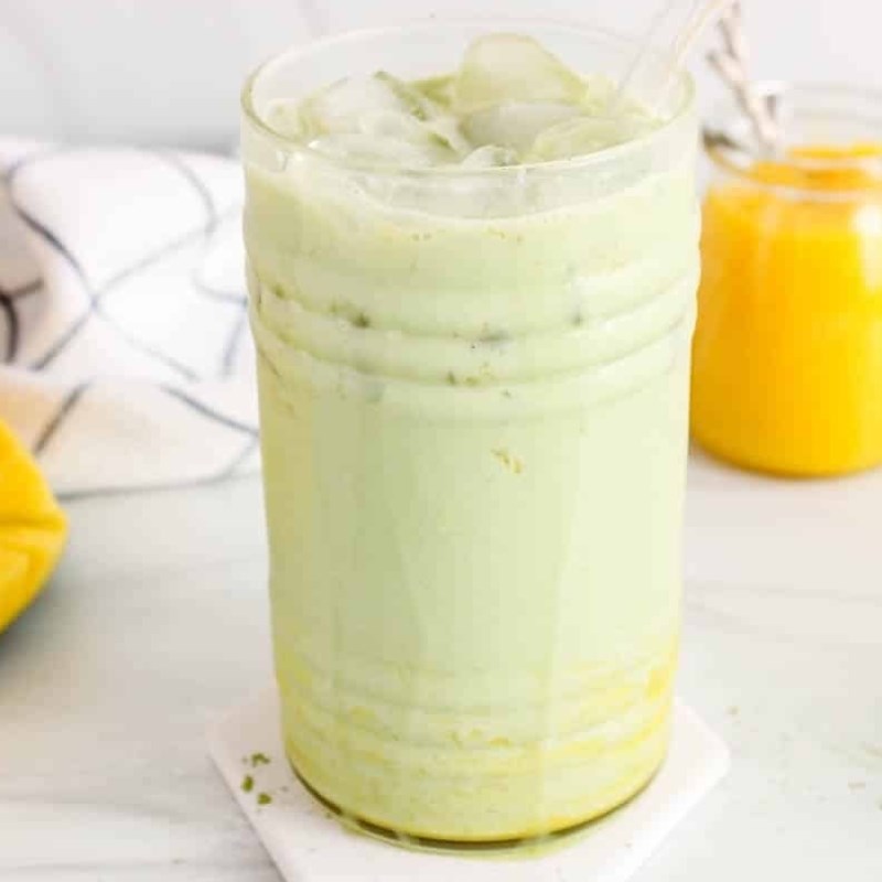 Bước 4 Thưởng thức Matcha xoài latte