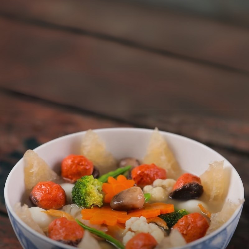 Bước 6 Trang trí và thưởng thức Canh bóng mọc son