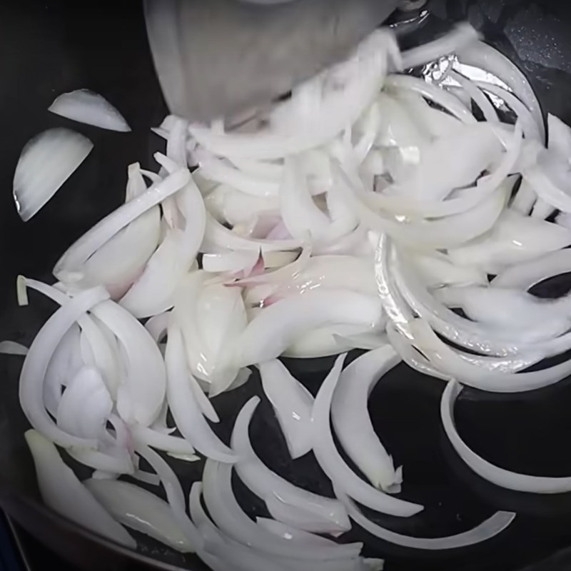 Bước 3 Xào rau Bún khô xào chay