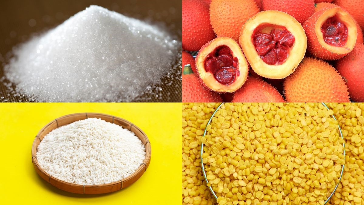 Nguyên liệu món ăn bánh chưng gấc