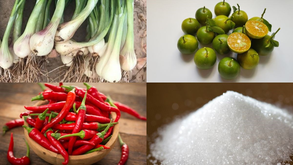 Nguyên liệu món ăn hành muối xổi