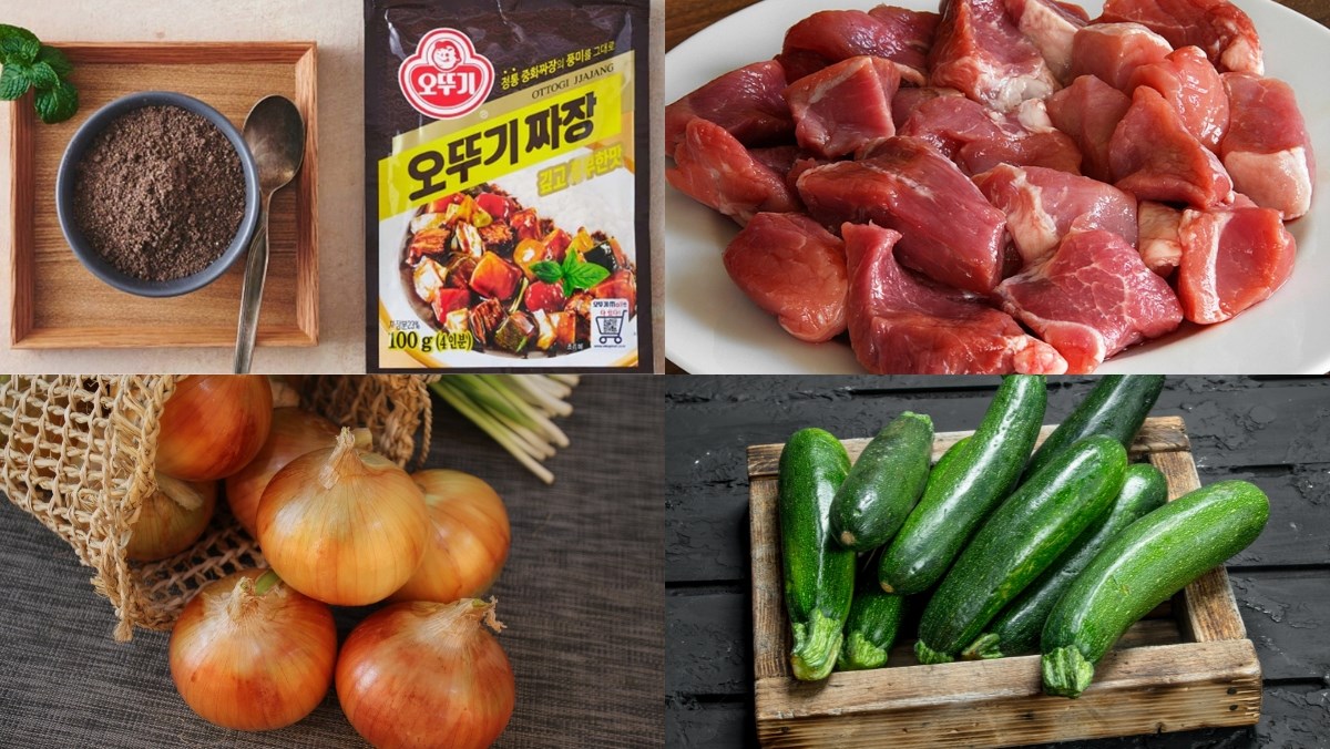 Nguyên liệu món ăn mì tương đen