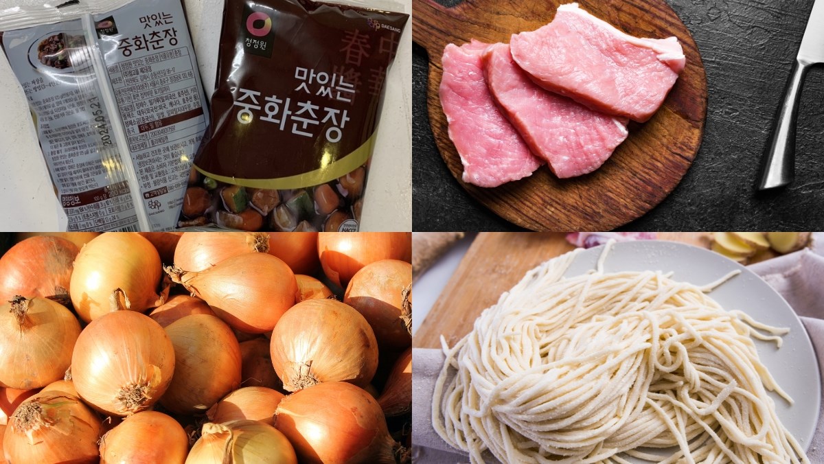 Nguyên liệu món ăn mì tương đen