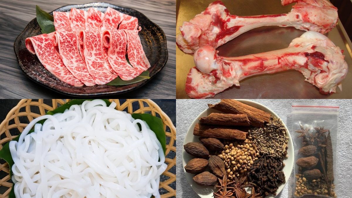 Nguyên liệu món ăn phở bò wagyu
