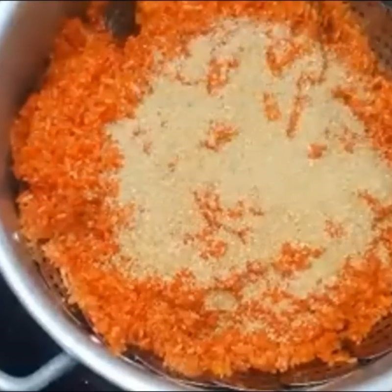 Bước 4 Hấp gạo nếp Bánh chưng gấc