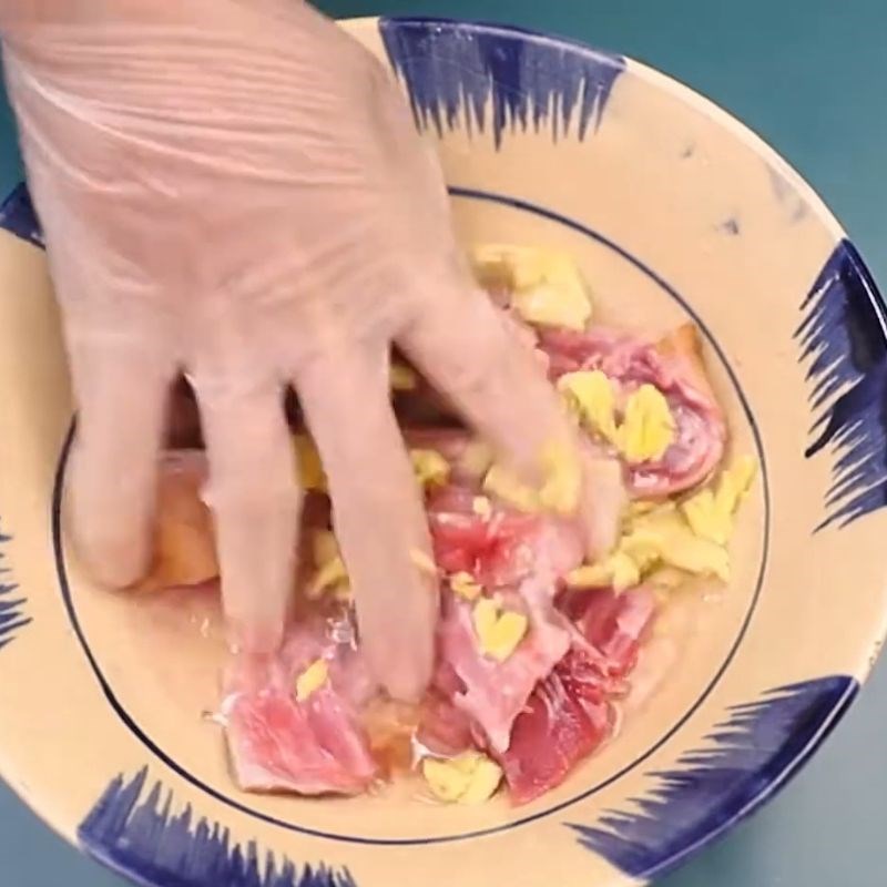 Bước 1 Khử mùi thịt thỏ Cà ri thỏ