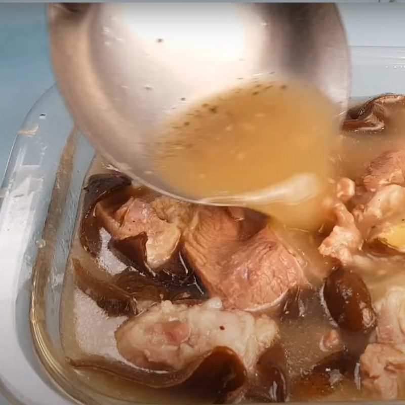 Bước 5 Làm thịt đông má đào Thịt đông má đào (thạch bì)