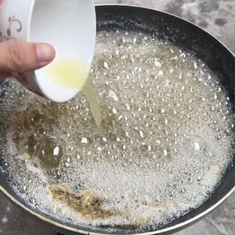 Bước 1 Nấu nước đường lần 1 Kẹo cau