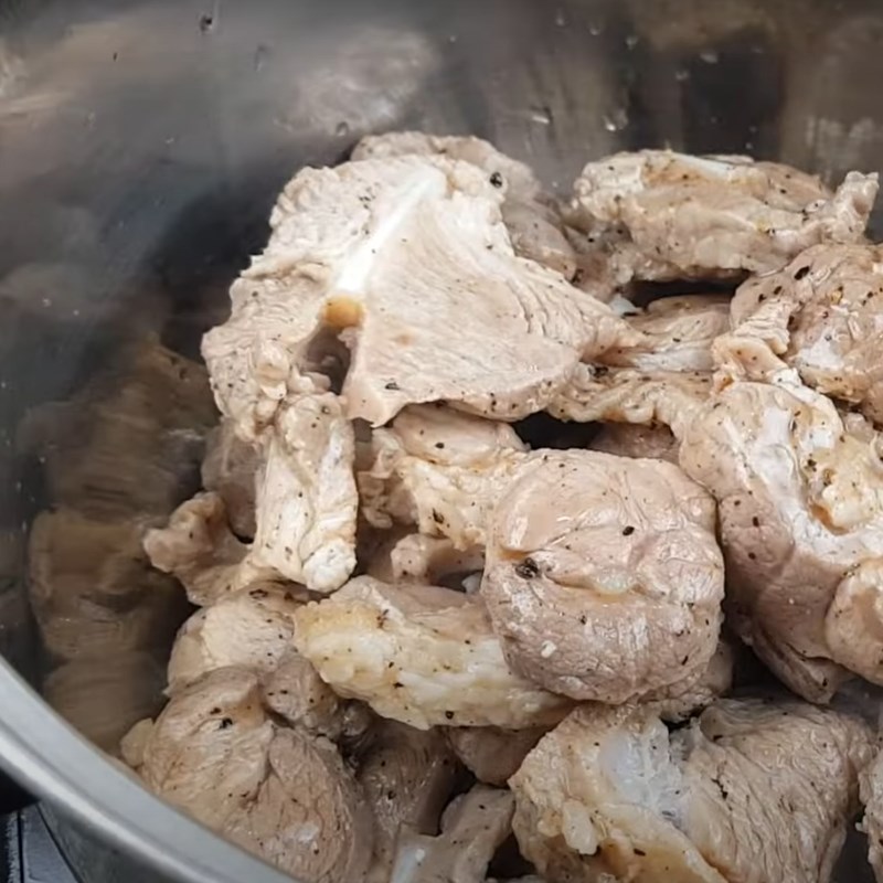 Bước 4 Nấu thịt đông Thịt đông má đào (thạch bì)