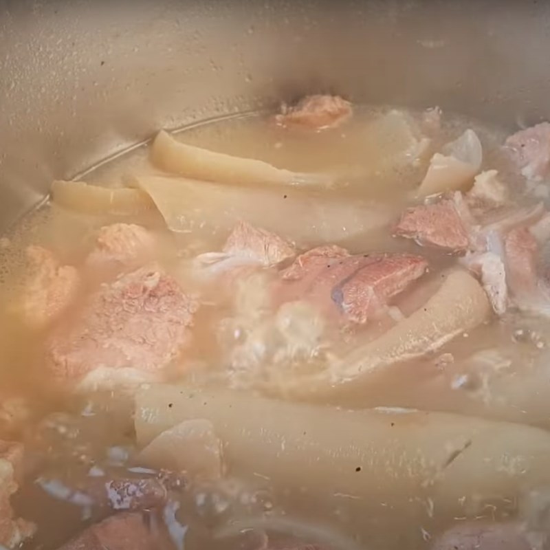Bước 4 Nấu thịt đông Thịt đông má đào (thạch bì)