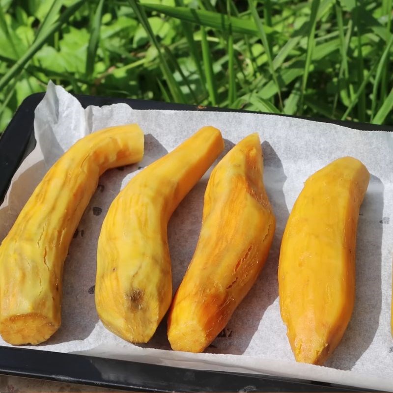 Bước 4 Phơi khoai đã hấp Khoai deo Quảng Bình