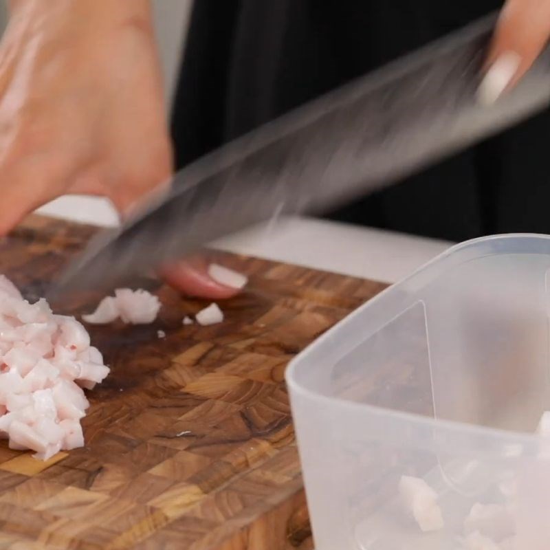 Bước 4 Sơ chế mỡ Chả mỡ