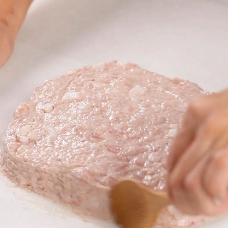 Bước 6 Tạo hình cho miếng chả Chả mỡ
