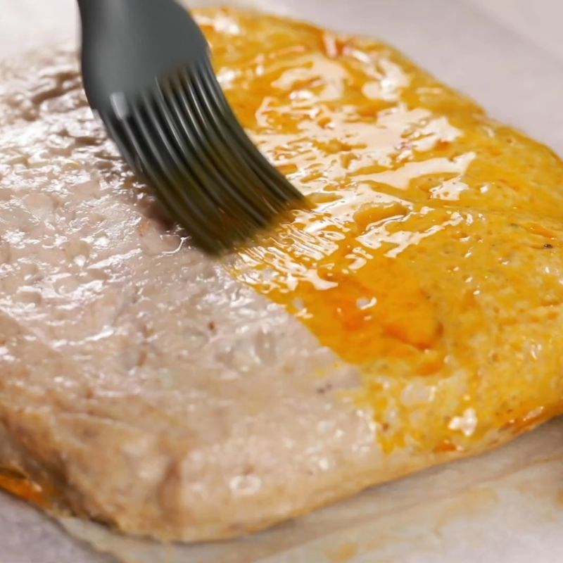 Bước 8 Tạo màu cho chả Chả mỡ