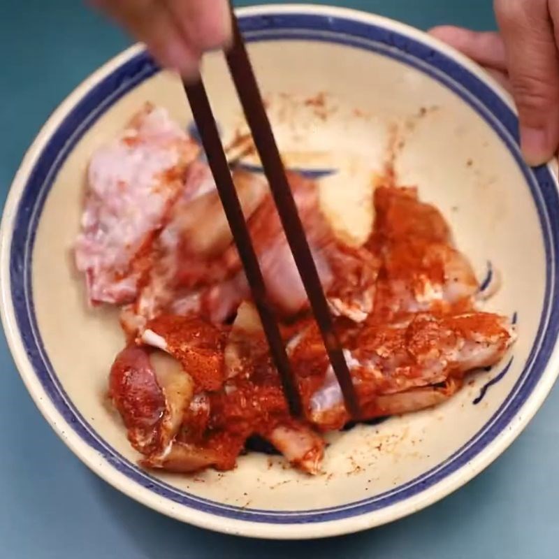 Bước 2 Ướp thịt thỏ Cà ri thỏ