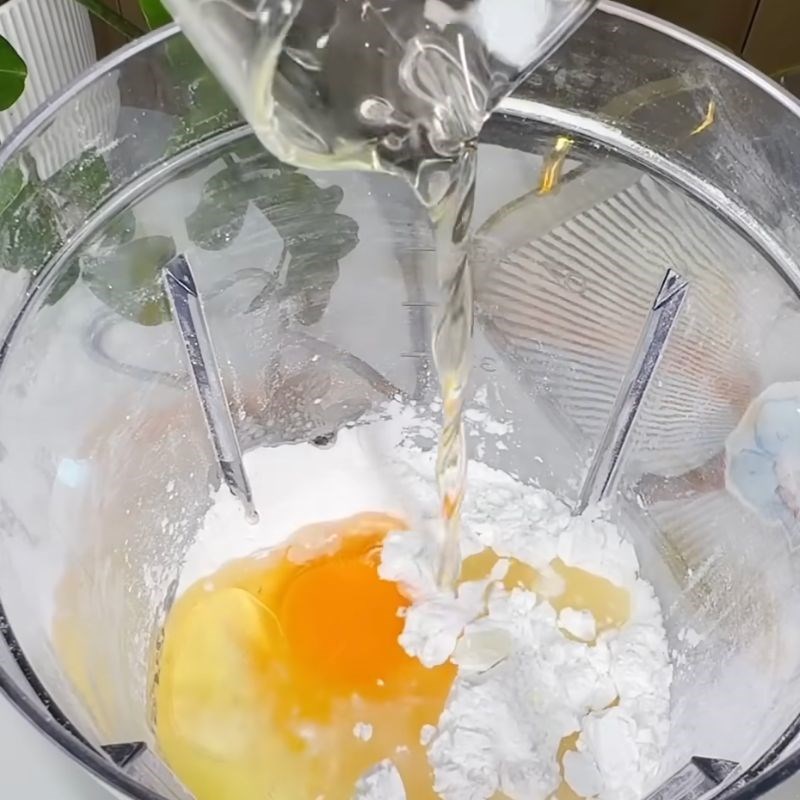 Bước 1 Xay nhuyễn các nguyên liệu Bánh phô mai dẻo