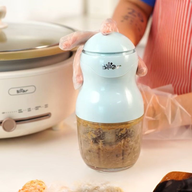 Bước 4 Xay tôm đồng Lẩu tôm bầu