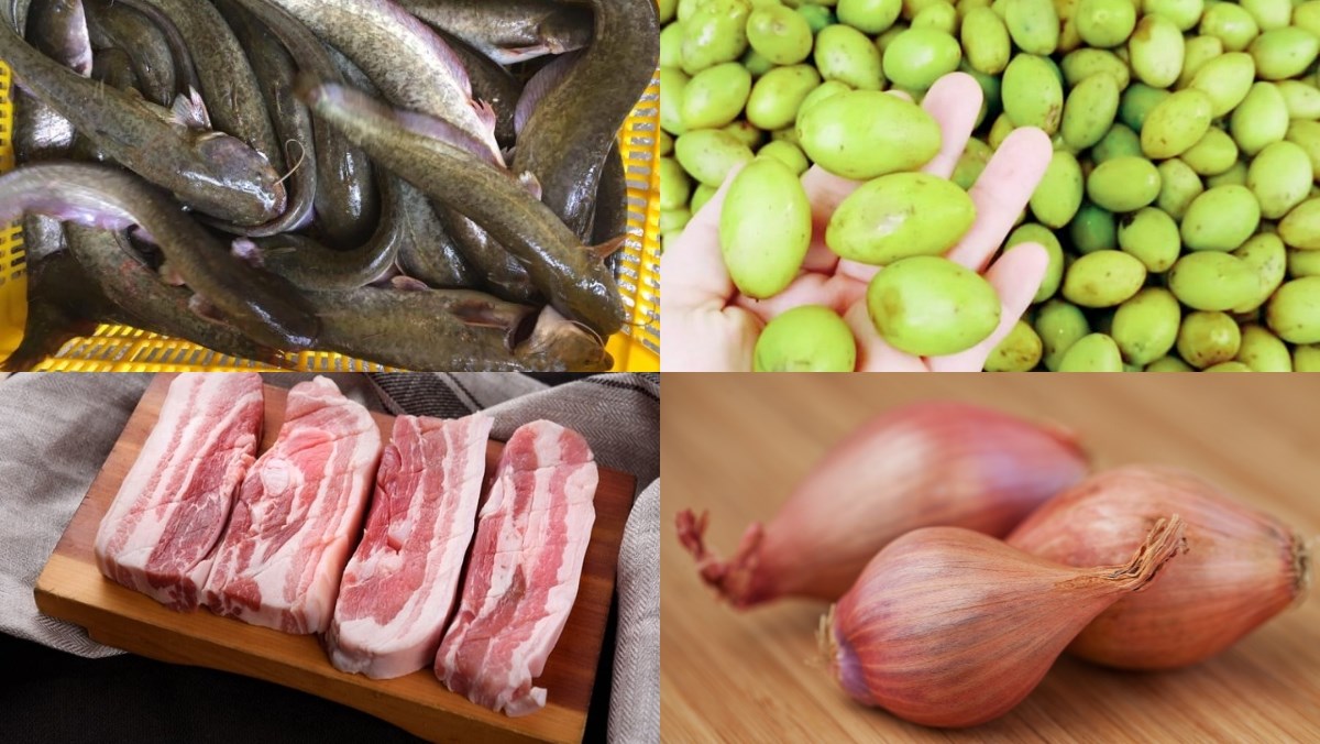 Nguyên liệu món ăn cách làm cá kho trám